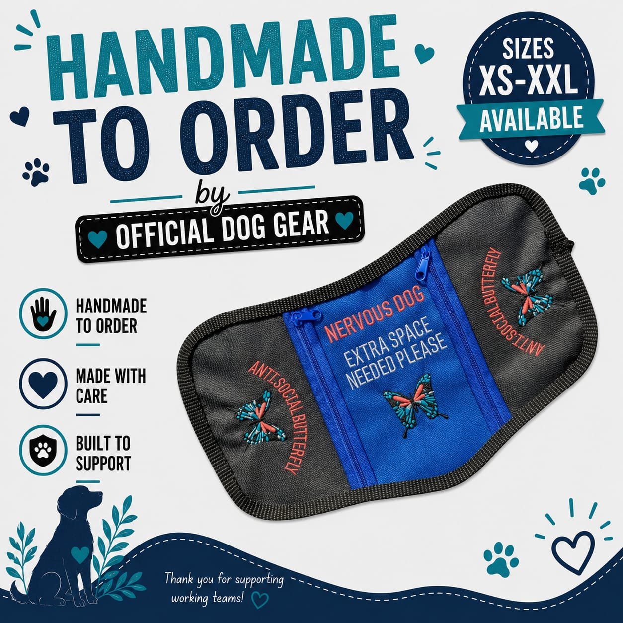 Nervous Butterfly Dog Vest/ Cape