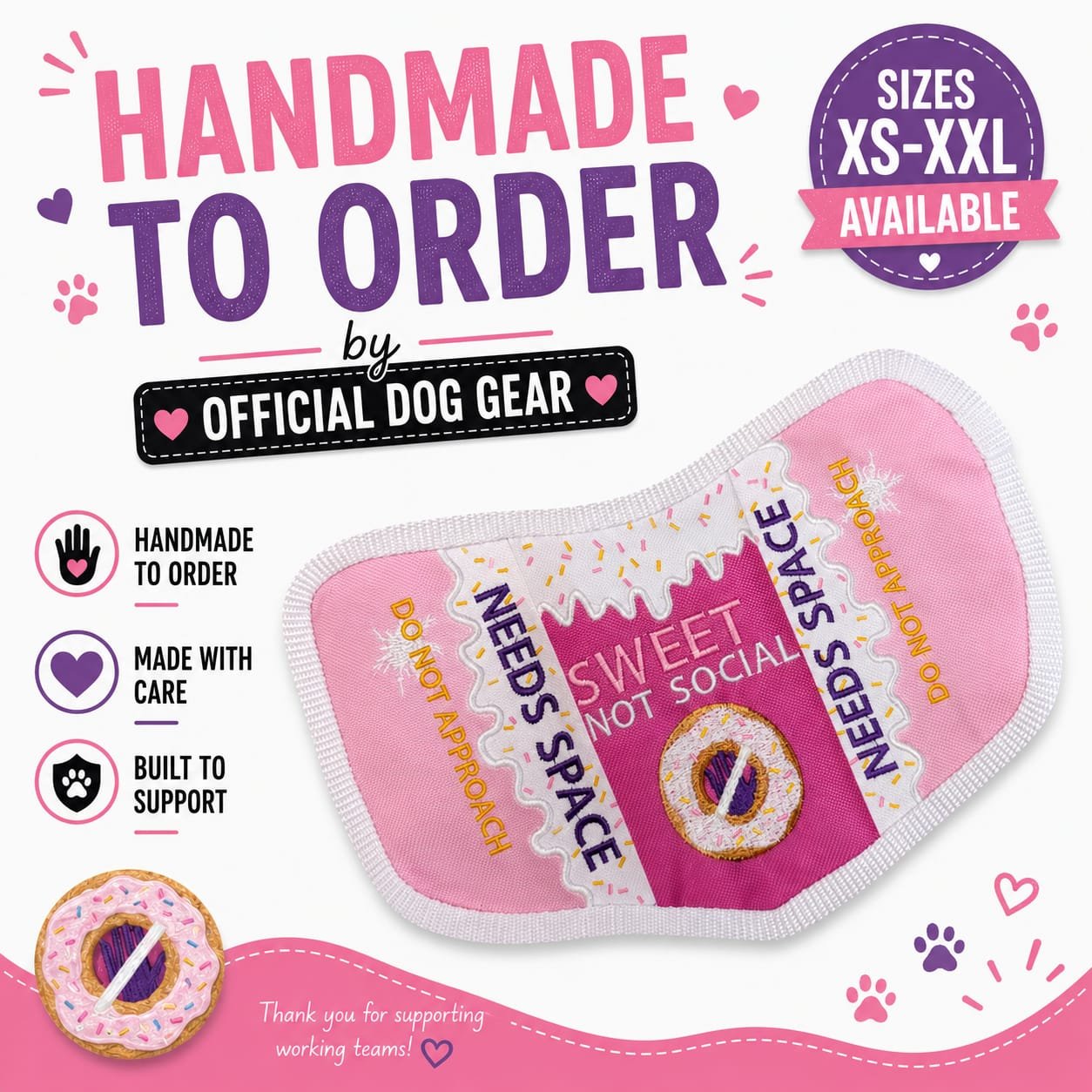 Icing and Sprinkles Needs Space Dog Vest